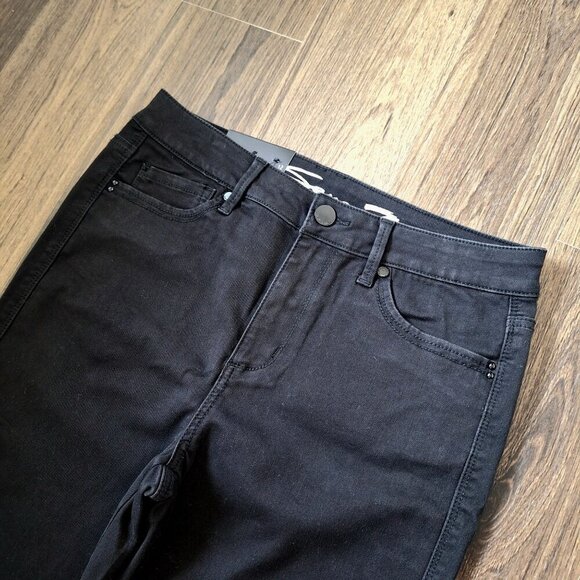 NWT Seven High Rise Skinny Jeans Black Size 12 - Picture 5 of 9